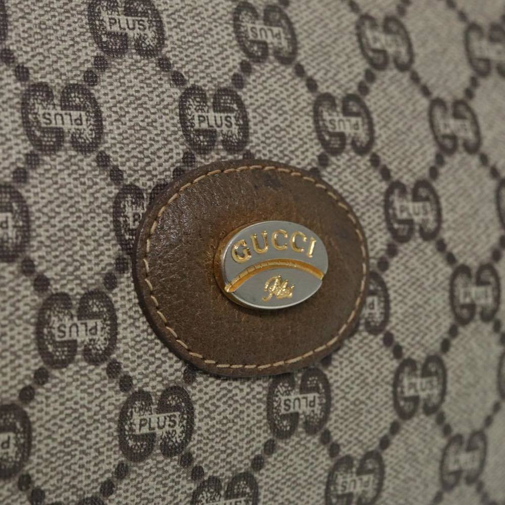 GUCCI GG Plus Supreme Clutch Bag PVC Beige Auth mr376 - Picture 9 of 16